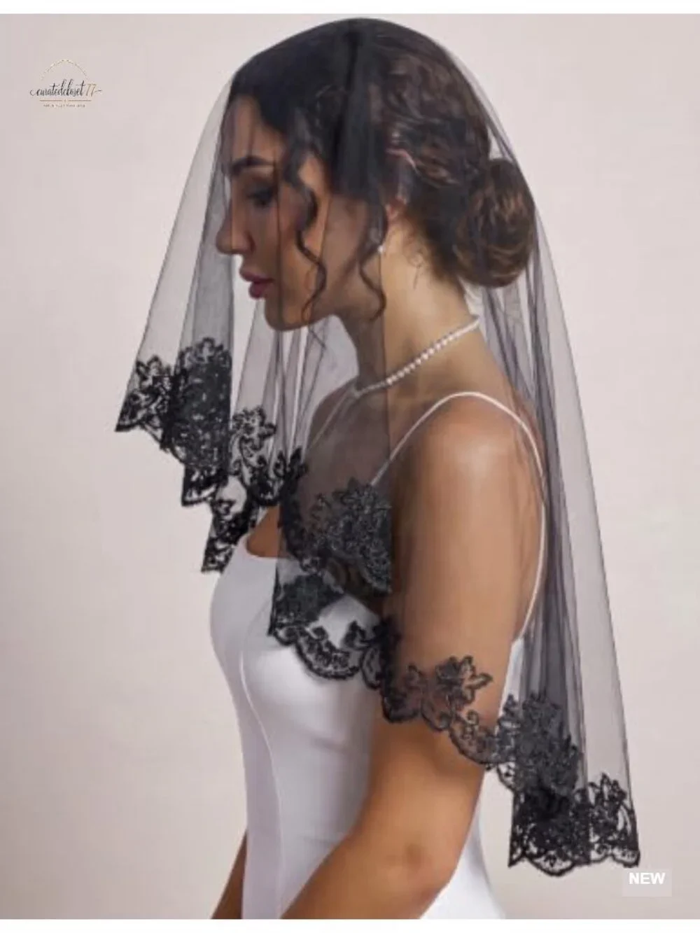 Wedding Veil Lace Trim Bride Halloween Costume Bachelorette